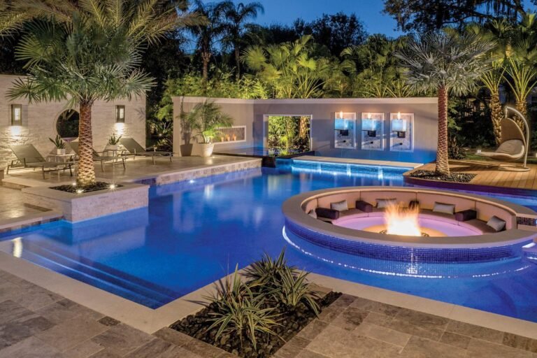 swimming pool and landscaping